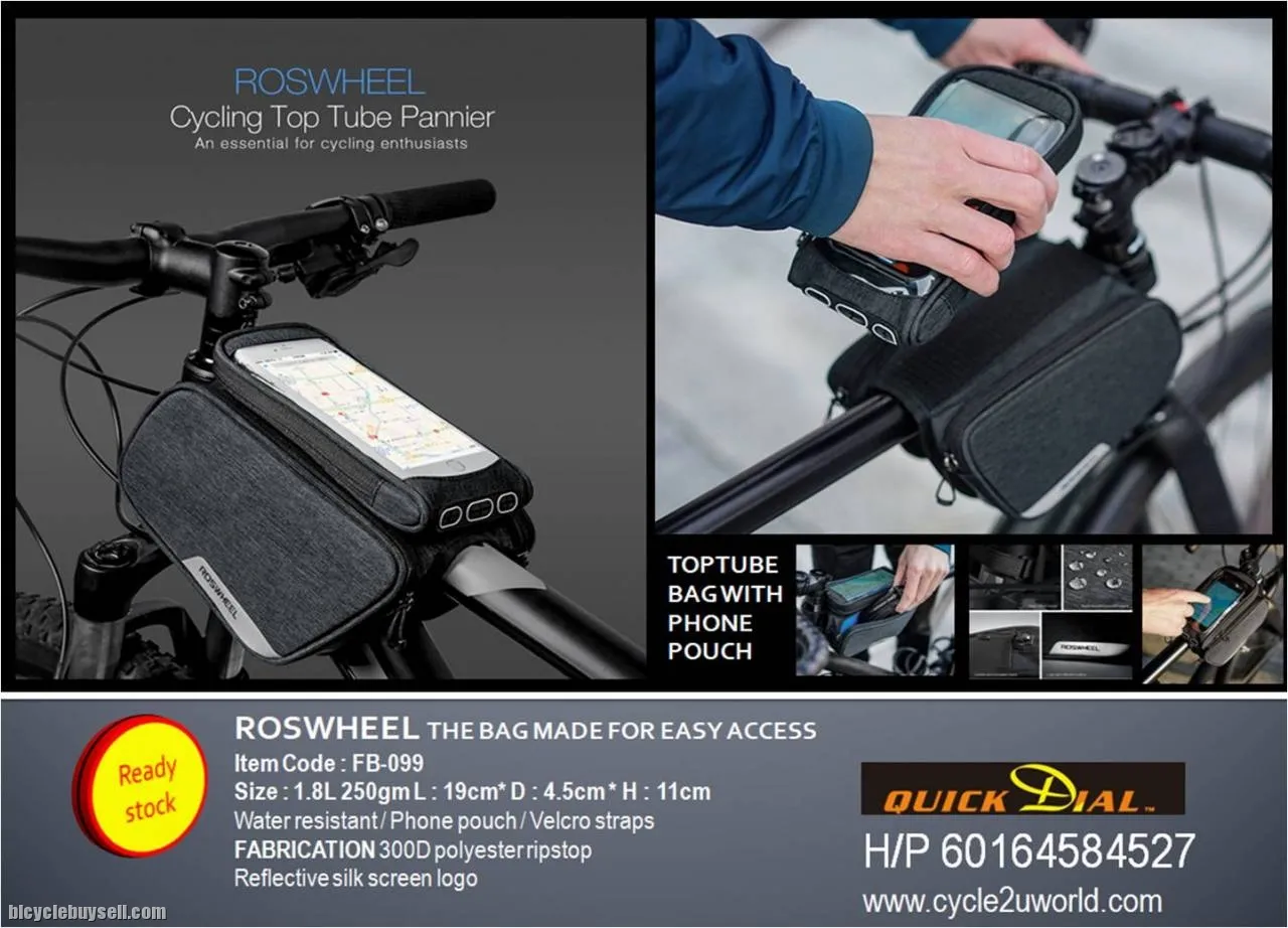 Roswheel TOPTUBE BAG WITH PHONE POUCH