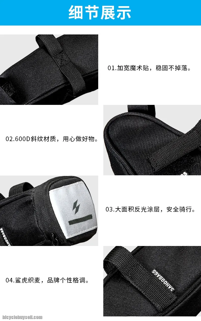 SAHOO Water-resistant  Reflective Coating Bike Saddle Bag