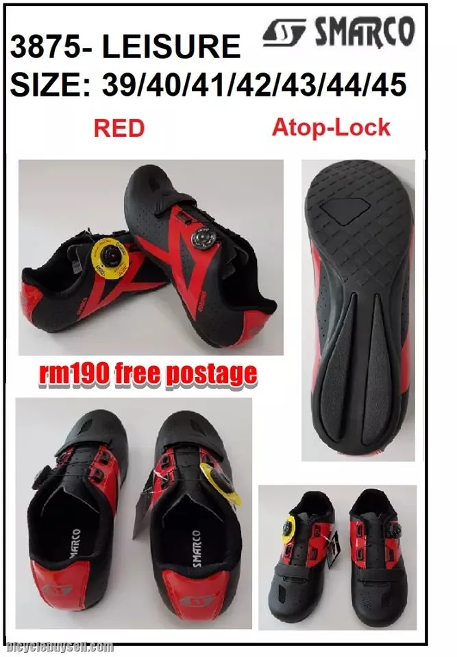 Smarco leasure and platform pedal Cycling Shoes Black/Red FREE POSTAGE!! FREE BAG!!
