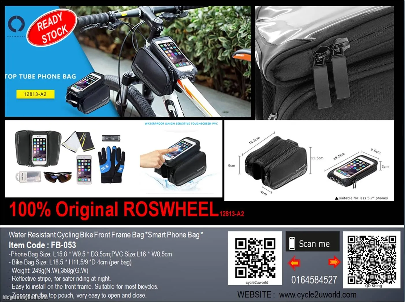 Original Roswheel Front Frame bag