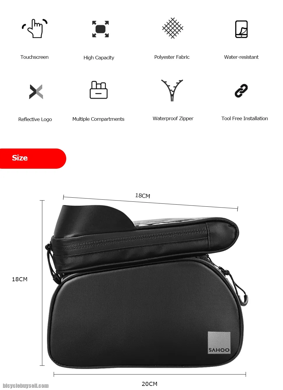 Original Sahoo Frame Bag ( WATERPROOF)