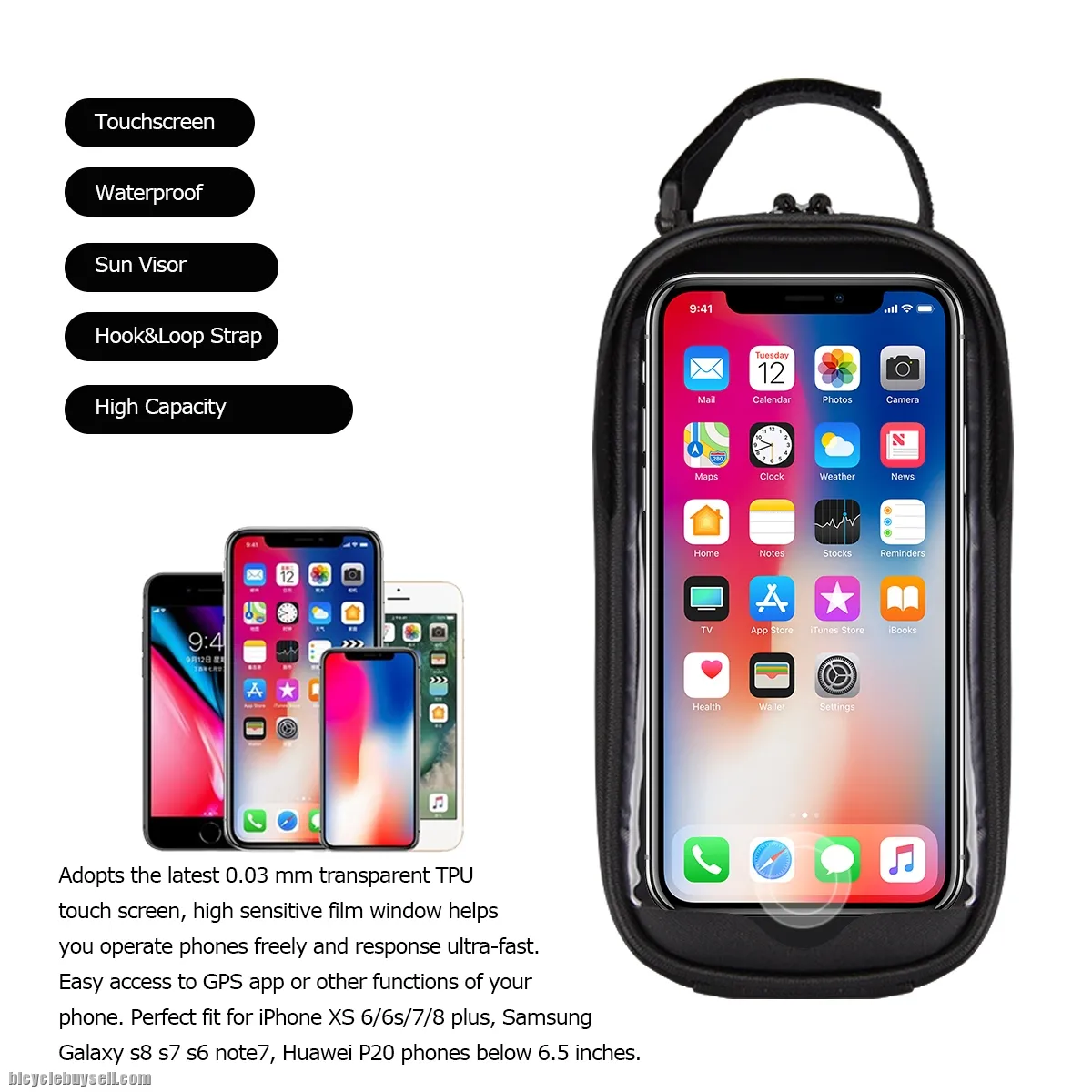 Original Sahoo Waterproof Touchscreen Top Tube bag