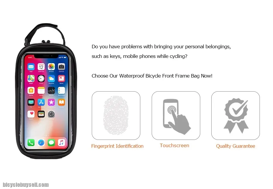 Original Sahoo Waterproof Touchscreen Top Tube bag