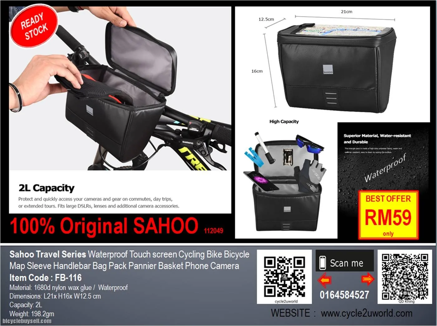 Original Sahoo Handlebar bag