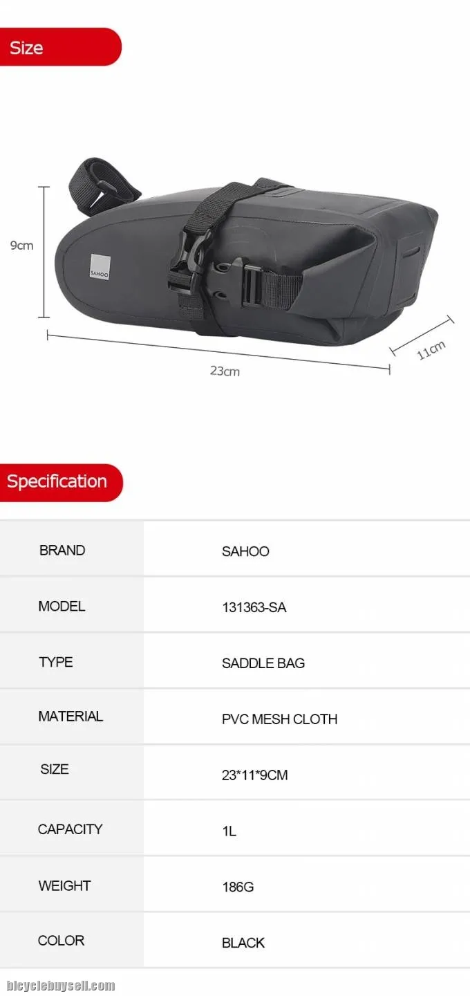 ORIGINAL SAHOO Full Waterproof Saddle Bag