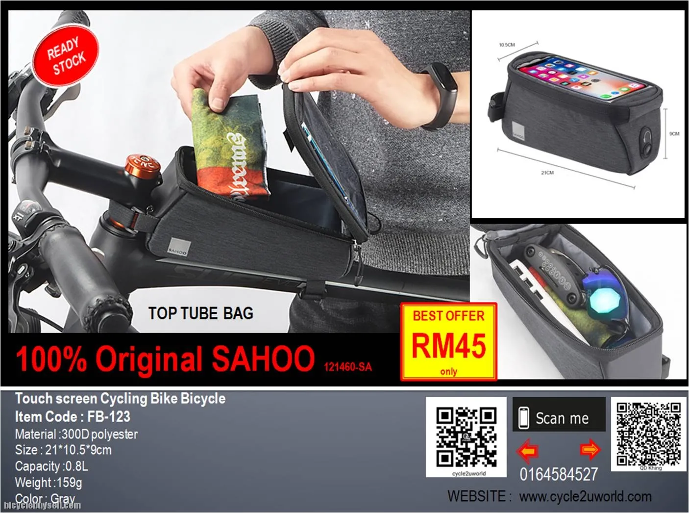 Original Sahoo Top Tube Bag