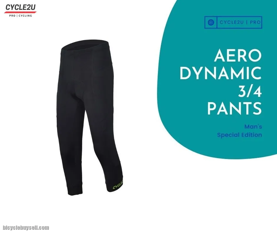 Genuine CYCLE2U Aerodynamic Man's 3/4 Cycling Pants