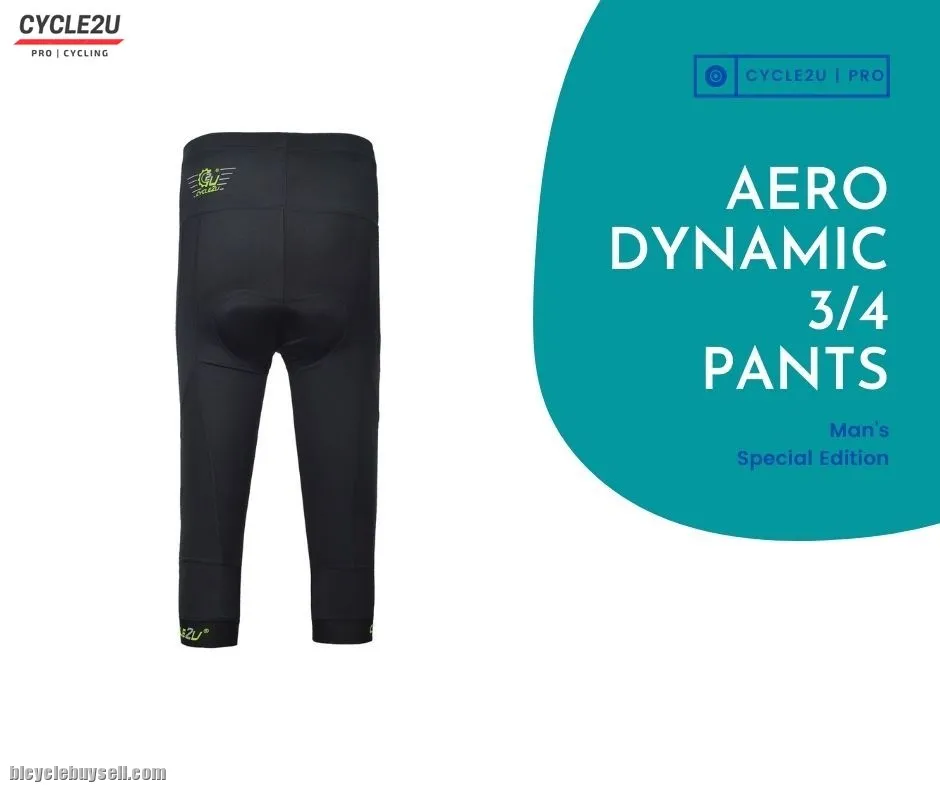 Genuine CYCLE2U Aerodynamic Man's 3/4 Cycling Pants