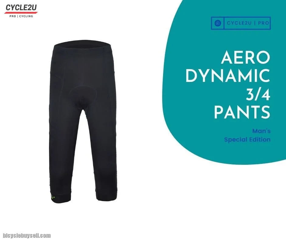 Genuine CYCLE2U Aerodynamic Man's 3/4 Cycling Pants