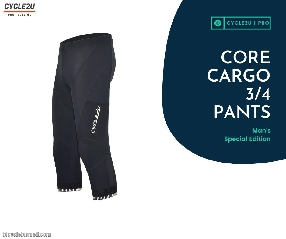 Genuine CYCLE2U CORE CARGO Man's 3/4 Cycling Pants
