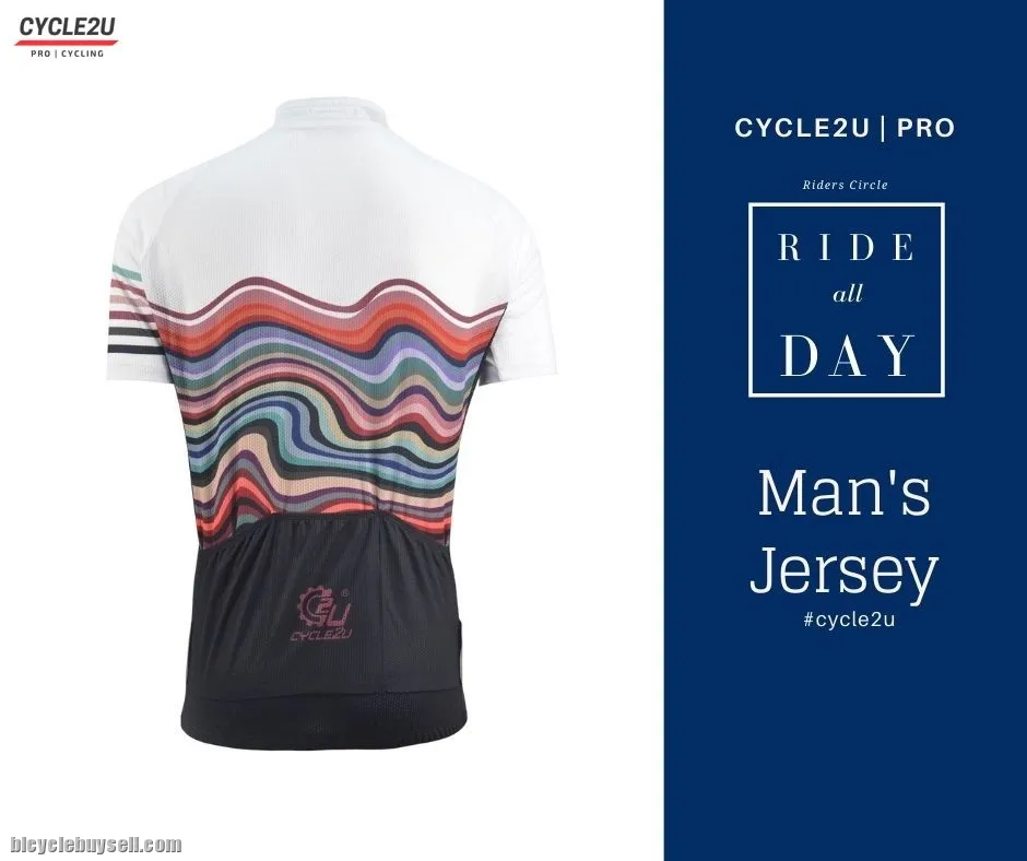 CYCLE2U Ride All Day Man's Shorts Sleeve Cycling Jersey