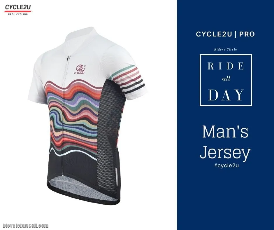 CYCLE2U Ride All Day Man's Shorts Sleeve Cycling Jersey