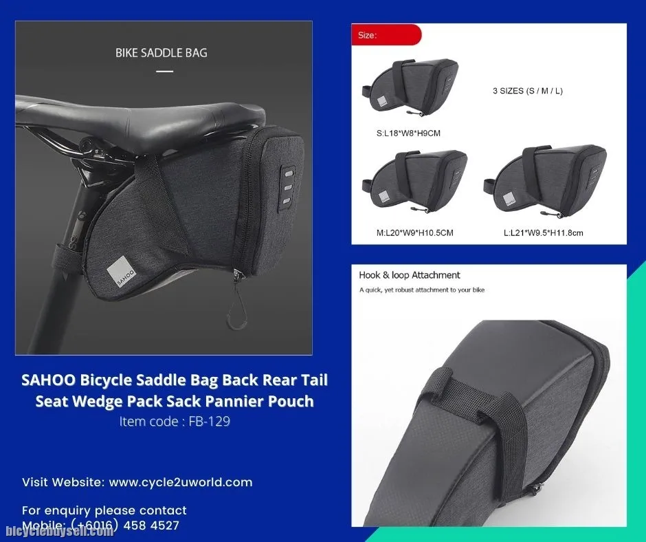 Genuine SAHOO Essential Bicycle Saddle Seat Pouch Bag