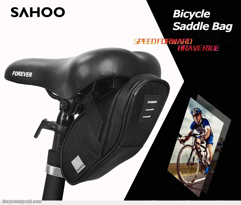 SAHOO Travel Series Absolutely Waterproof Bicycle Saddle Seat Pouch Bag
