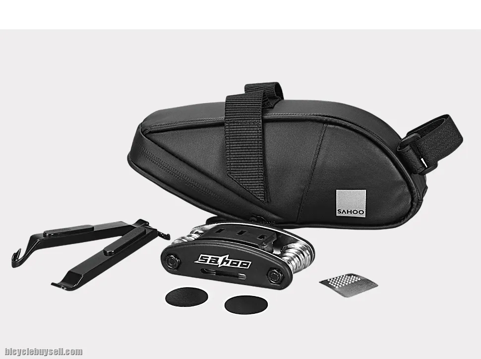 SAHOO Travel Series Absolutely Waterproof Bicycle Saddle Seat Pouch Bag