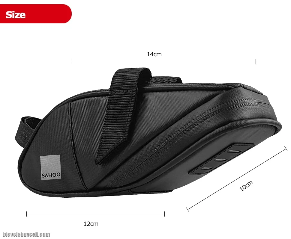 SAHOO Travel Series Absolutely Waterproof Bicycle Saddle Seat Pouch Bag