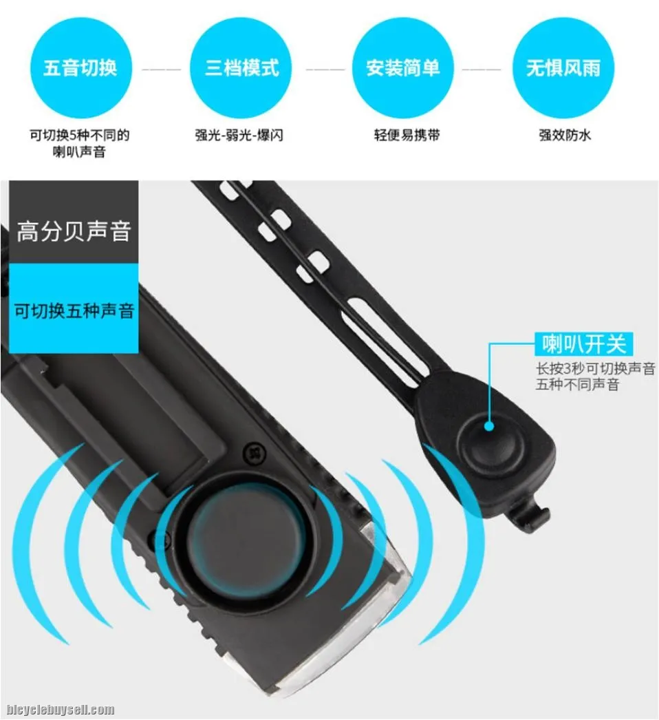 FRONT LIGHT + HORN USB RECHARGEABLE
