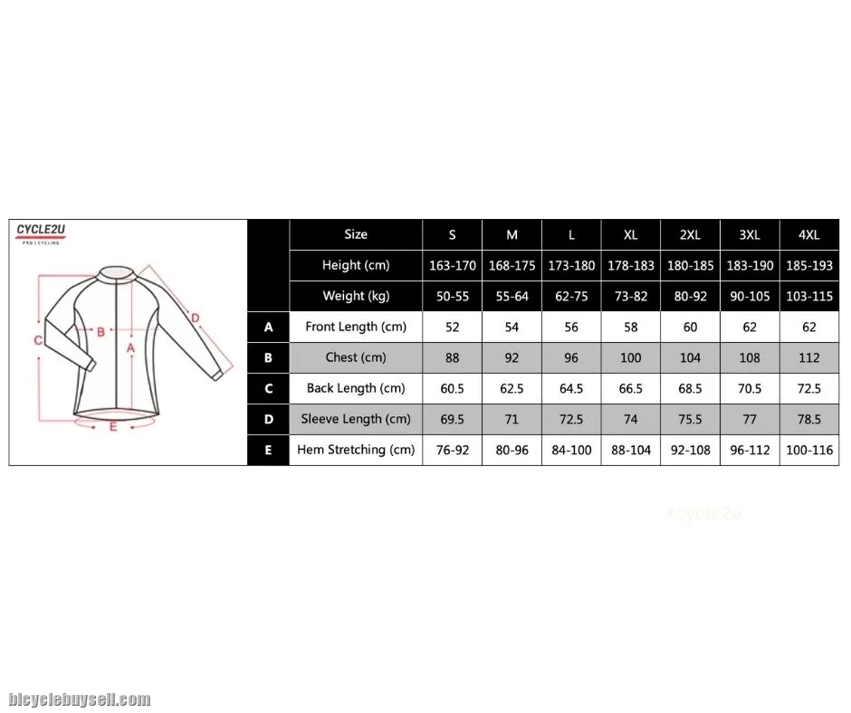 CYCLE2U STRIPED LYCRA COMPRESSION Lady's Long Sleeve Cycling Jersey