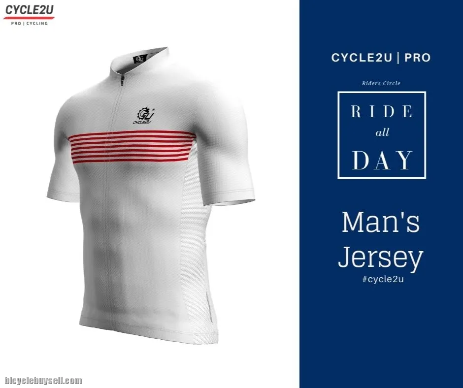 CYCLE2U Ride All Day Man's Shorts Sleeve Cycling Jersey