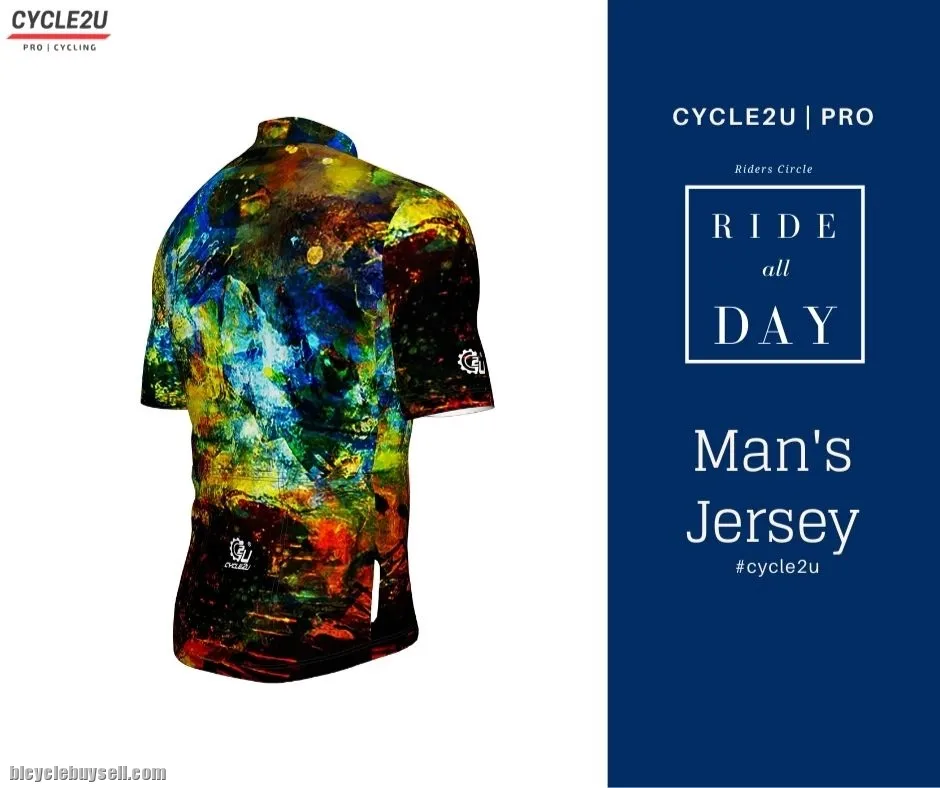 CYCLE2U Ride All Day Man's Shorts Sleeve Cycling Jersey