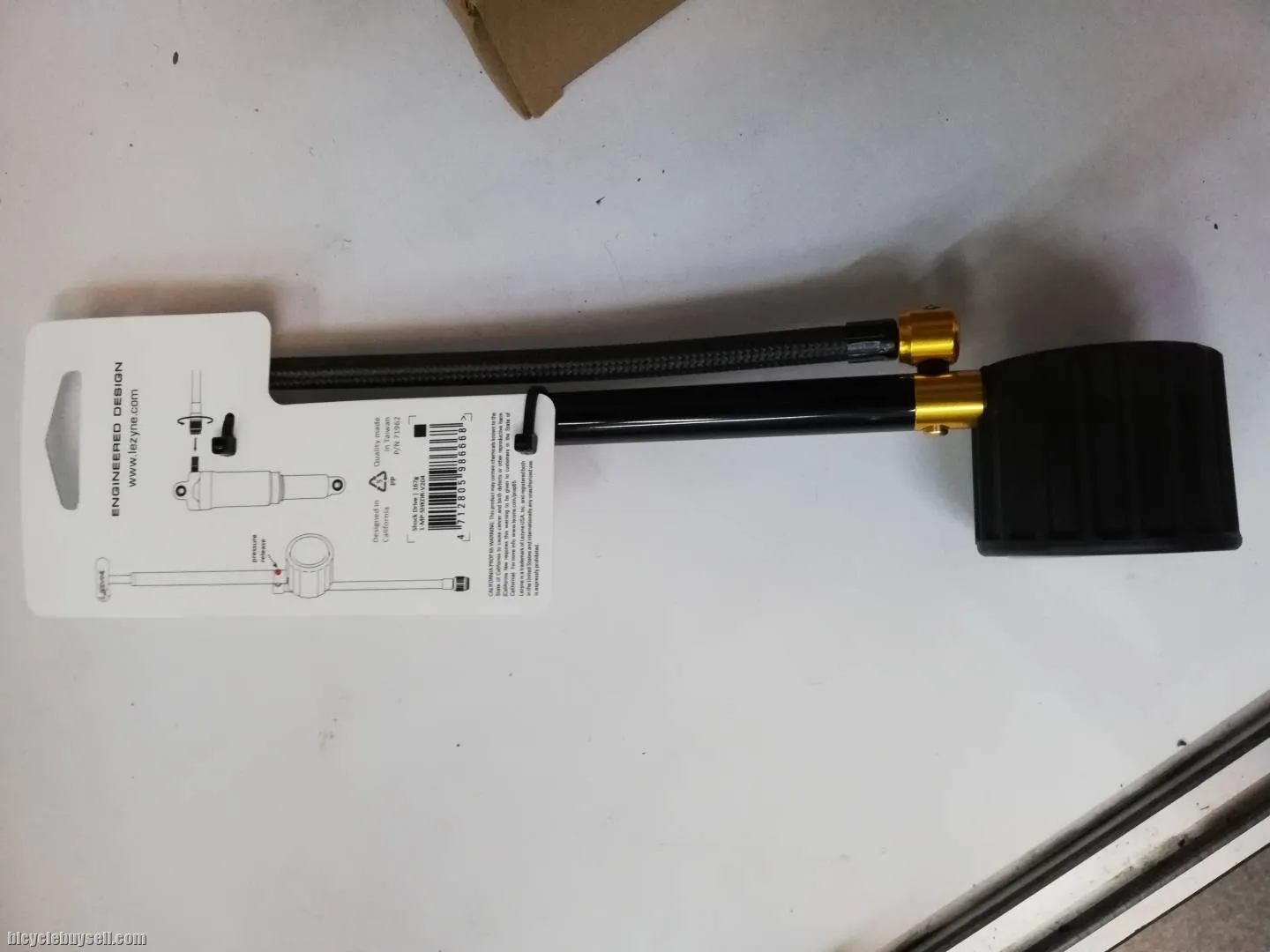 LEZYNE SHOCK DRIVE 400PSI HAND PUMP