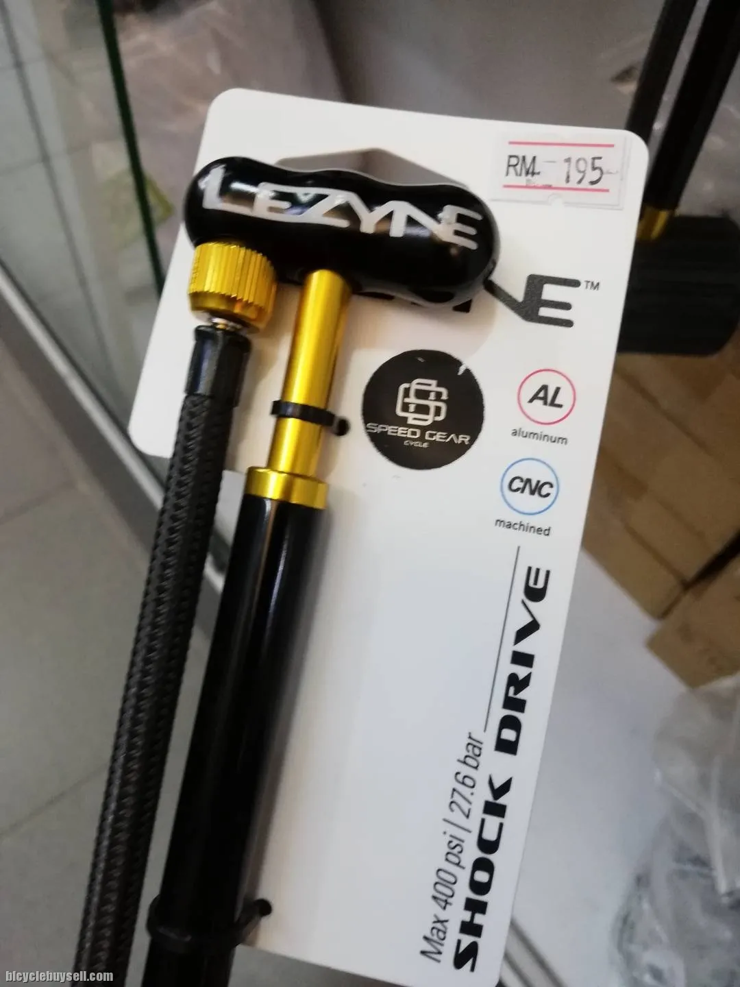 LEZYNE SHOCK DRIVE 400PSI HAND PUMP