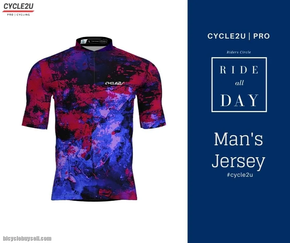 CYCLE2U Ride All Day Man's Shorts Sleeve Cycling Jersey