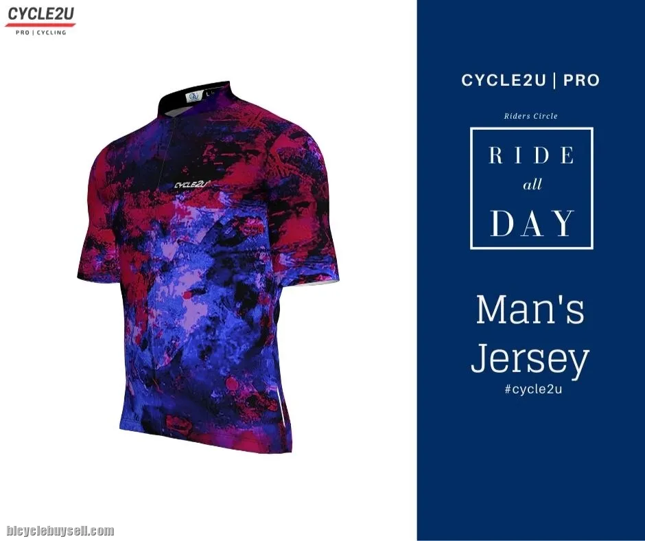 CYCLE2U Ride All Day Man's Shorts Sleeve Cycling Jersey