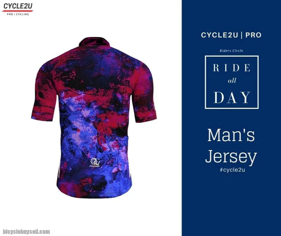 CYCLE2U Ride All Day Man's Shorts Sleeve Cycling Jersey