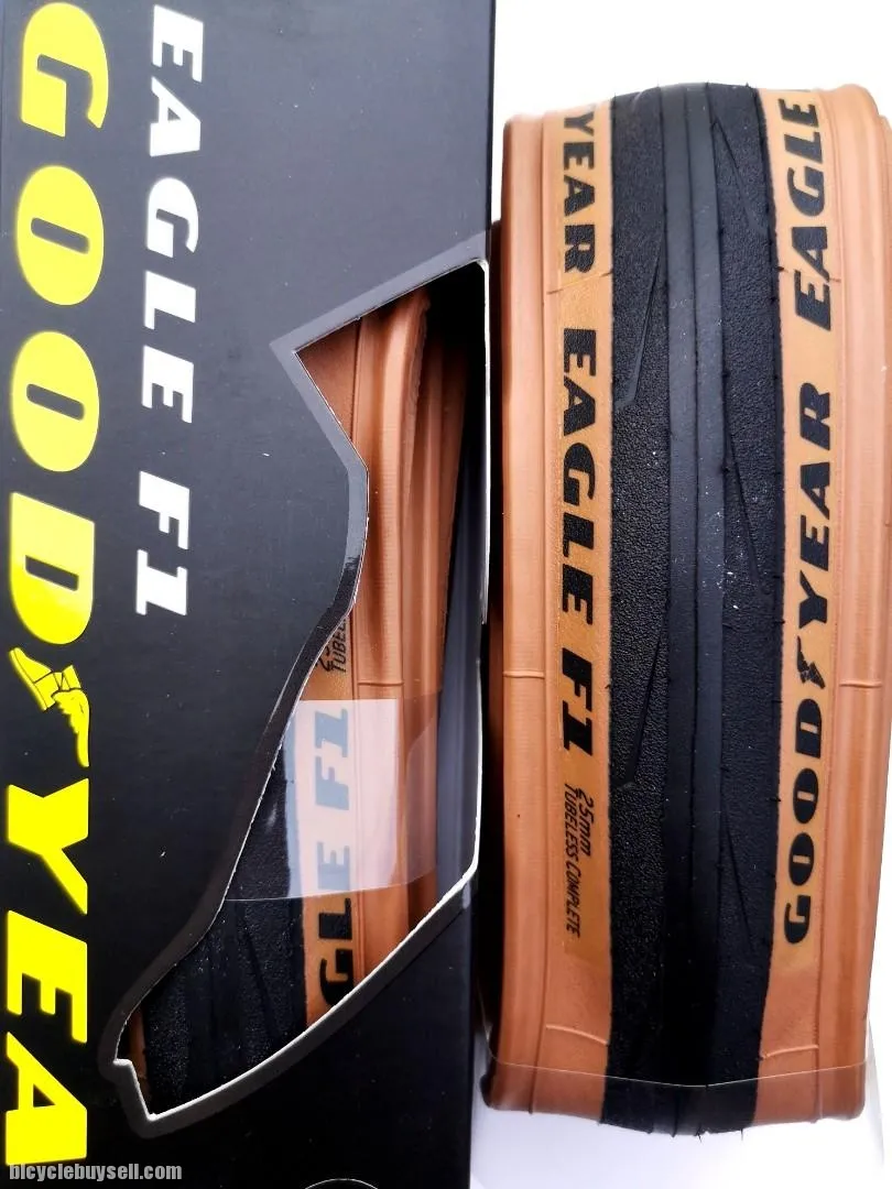 Goodyear Eagle F1 Tubeless Tanwall tire 700x25c &amp; 28c