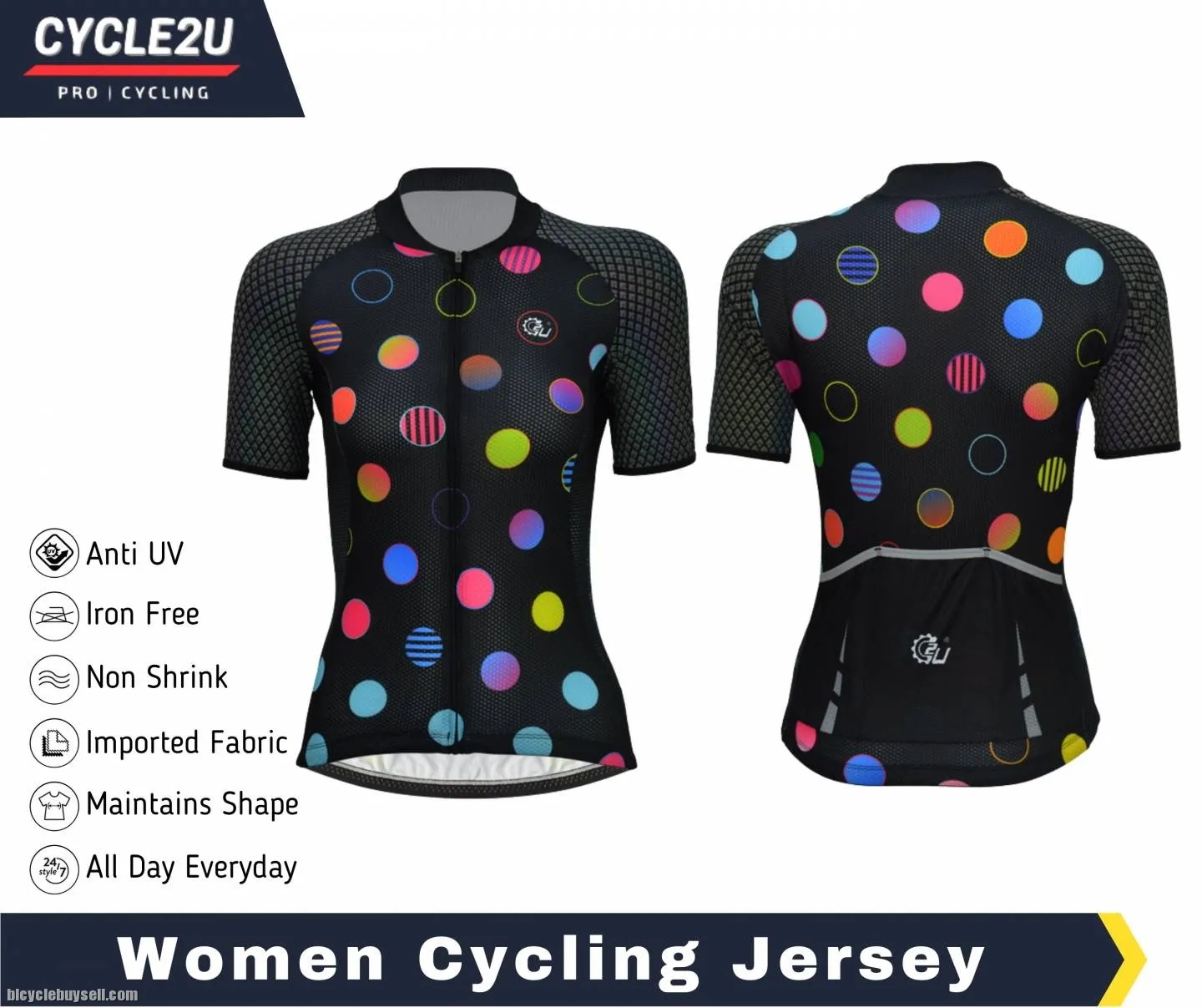 Bright reflective sublimation cycling jerseys