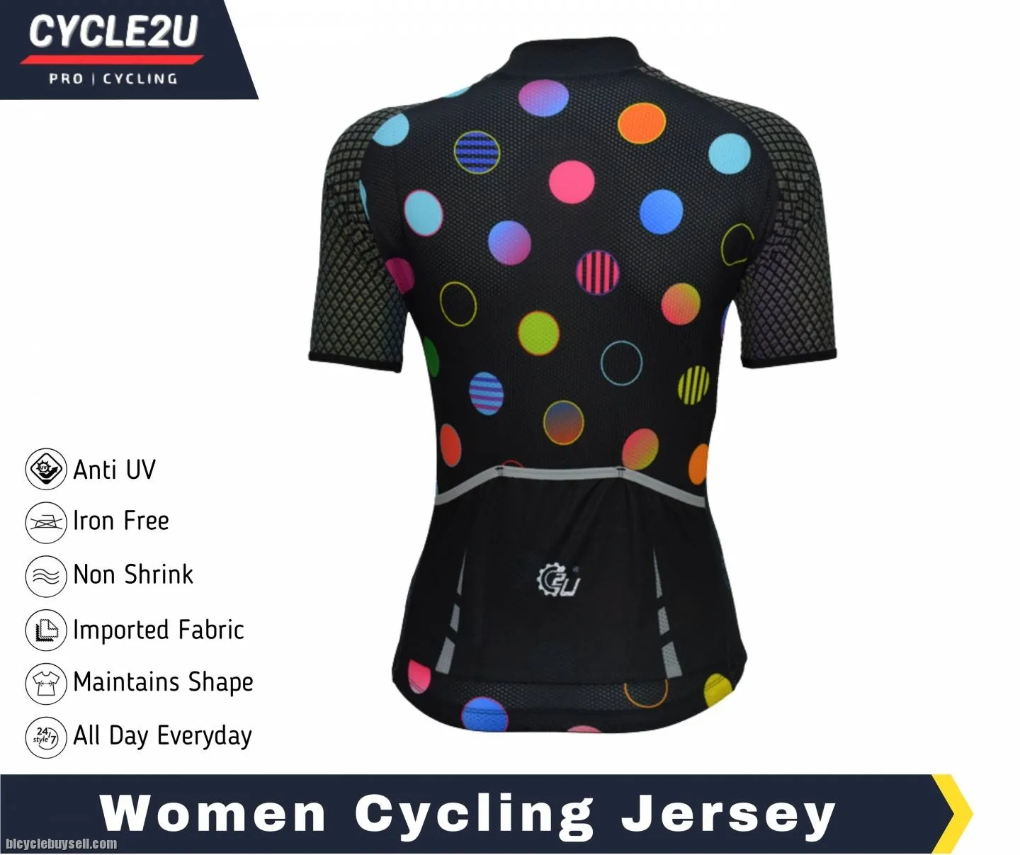 Bright reflective sublimation cycling jerseys