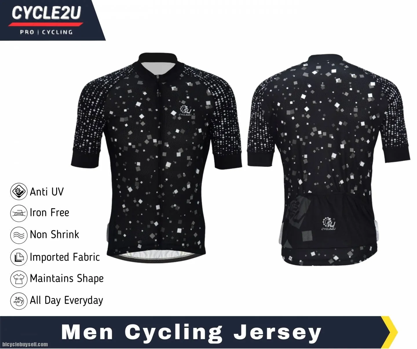 Cycle2u night safe reflective cycling jersey