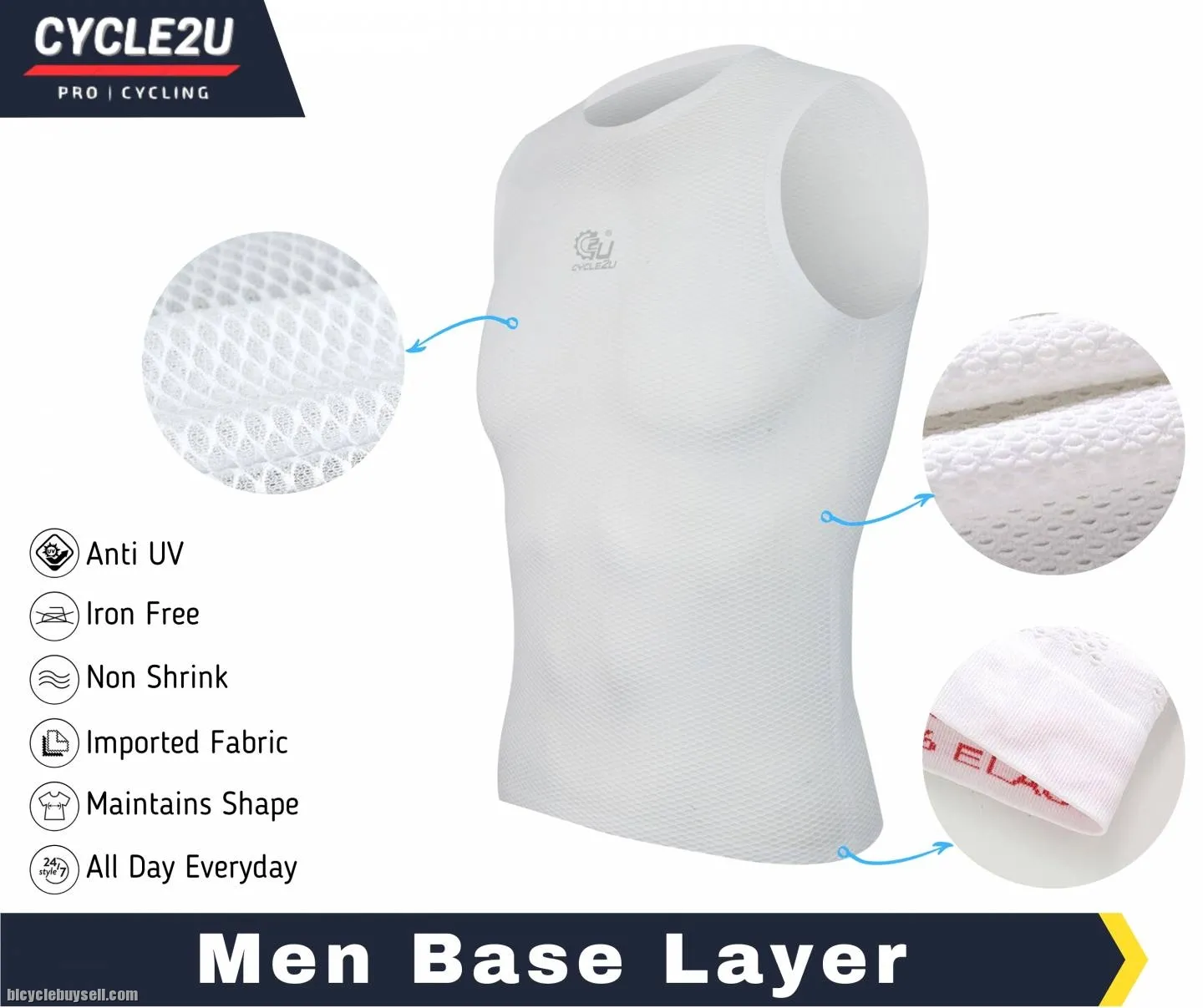 ORIGINAL CYCLE2U CYCLING JERSEY COOL BASE LAYER