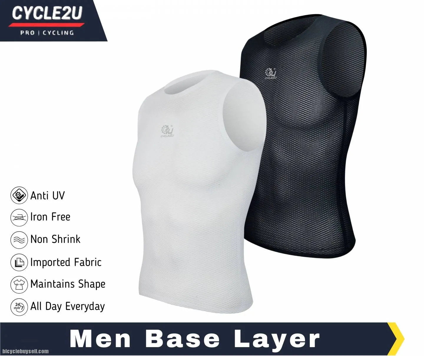 ORIGINAL CYCLE2U CYCLING JERSEY COOL BASE LAYER
