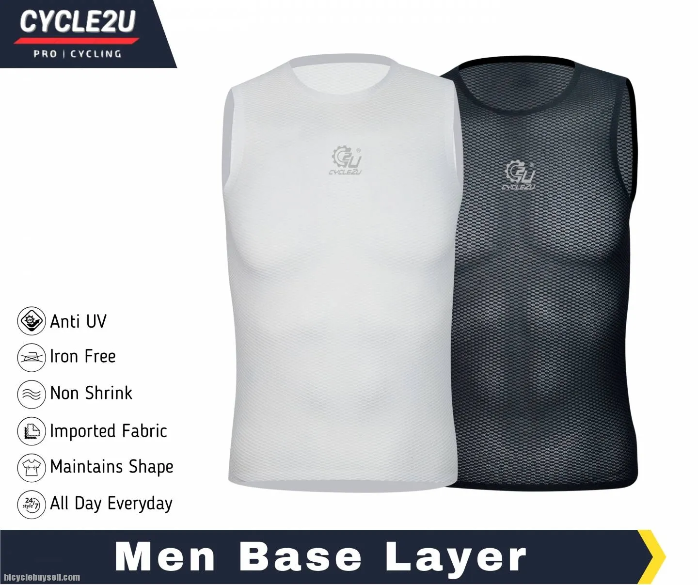 ORIGINAL CYCLE2U CYCLING JERSEY COOL BASE LAYER