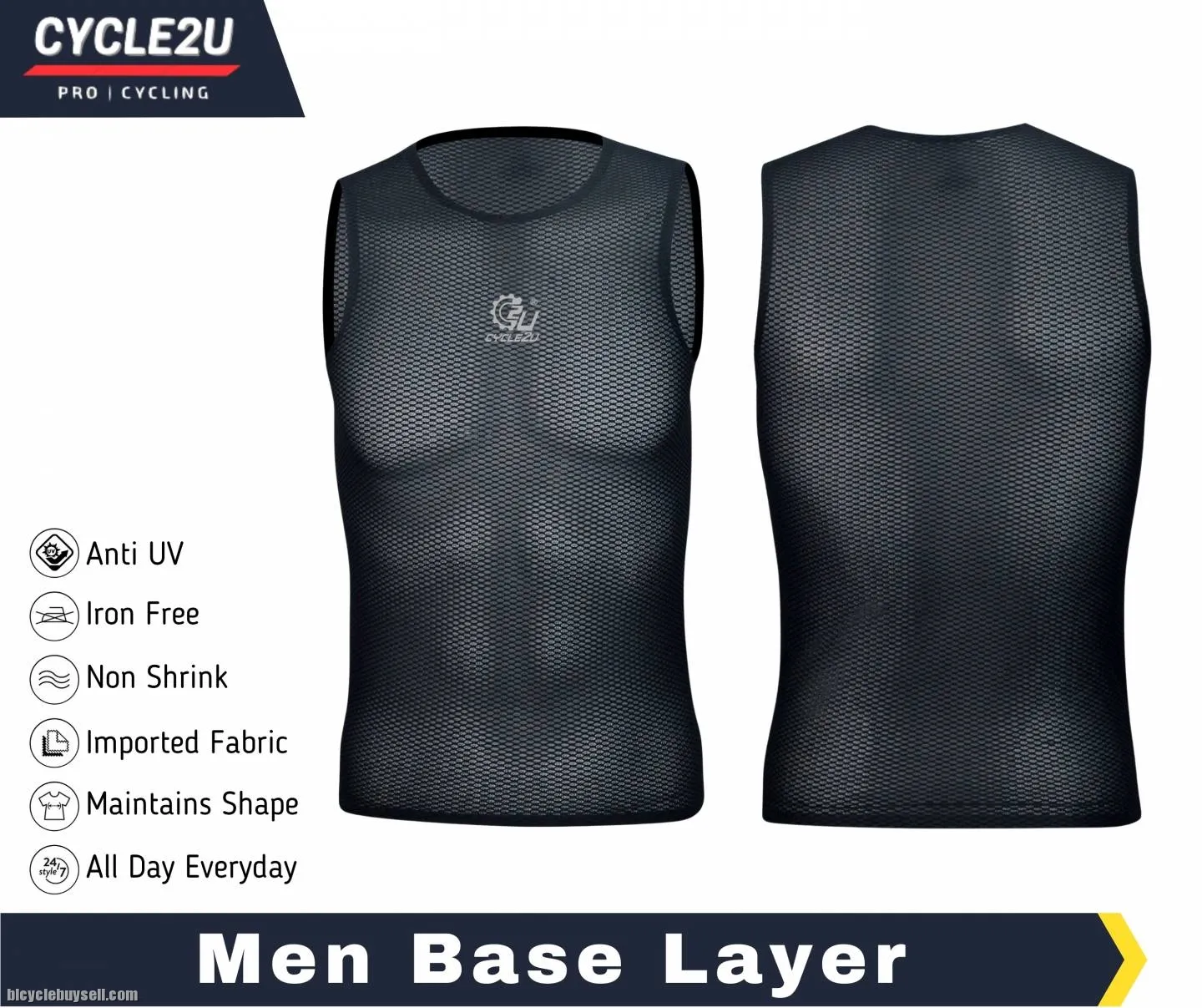 ORIGINAL CYCLE2U CYCLING JERSEY COOL BASE LAYER