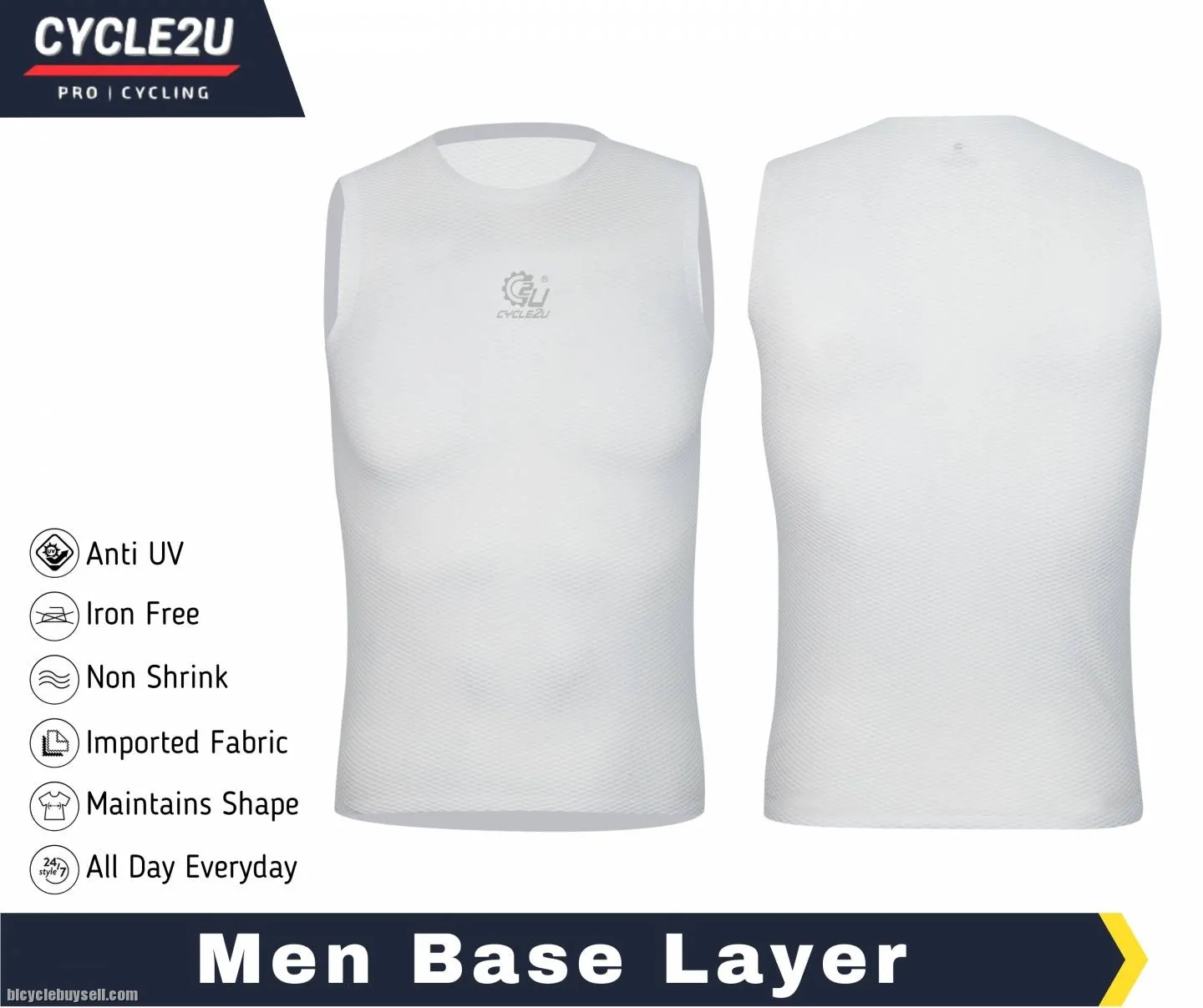 ORIGINAL CYCLE2U CYCLING JERSEY COOL BASE LAYER