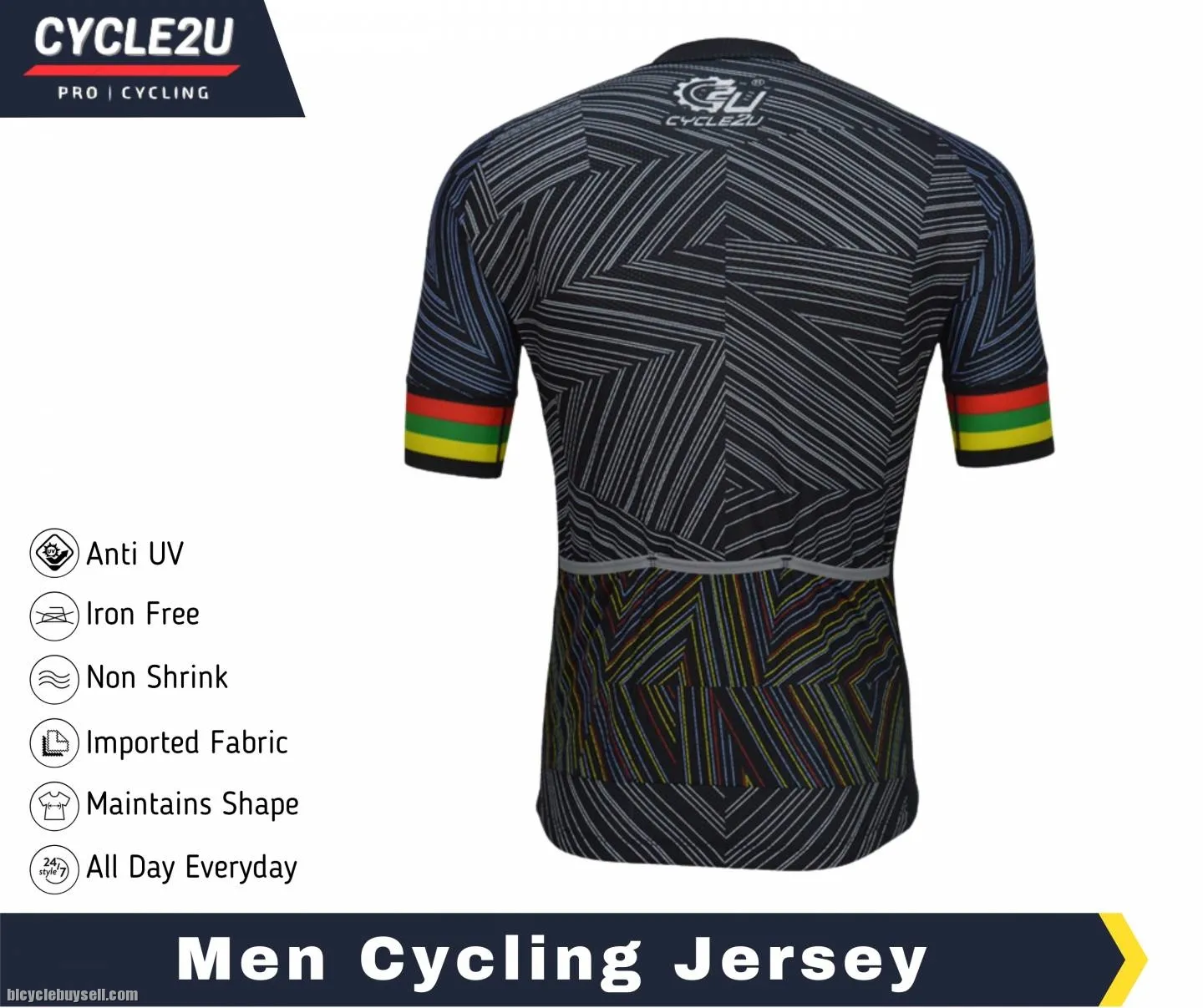 PROFESSIONAL MAN'S SHORTS SLEEVE CYCLING JERSEY
