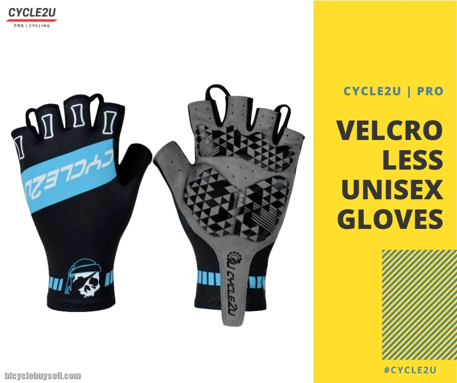 ðŸ”¥Ready StockðŸ”¥ CYCLE2U Half Finger Silicone Anti-Slip Shock Absorption Cycling Glove Shockproof Spo