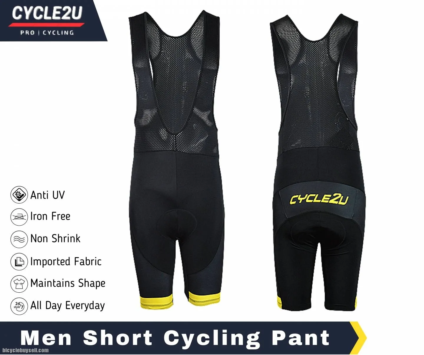 ðŸ”¥Ready StockðŸ”¥CYCLE2U GEL Men Cycling Short BIB Pants Sponge Men Cycling Pant Cycling Short Pocket