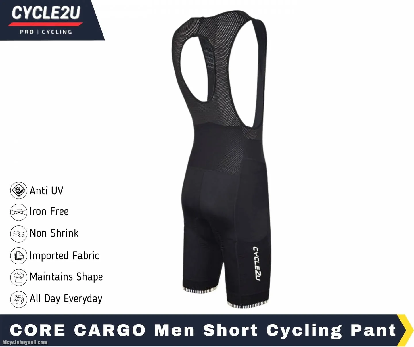 ðŸ”¥Ready StockðŸ”¥CYCLE2U GEL Men Cycling Short BIB Pants Sponge Men Cycling Pant Cycling Short Pocket