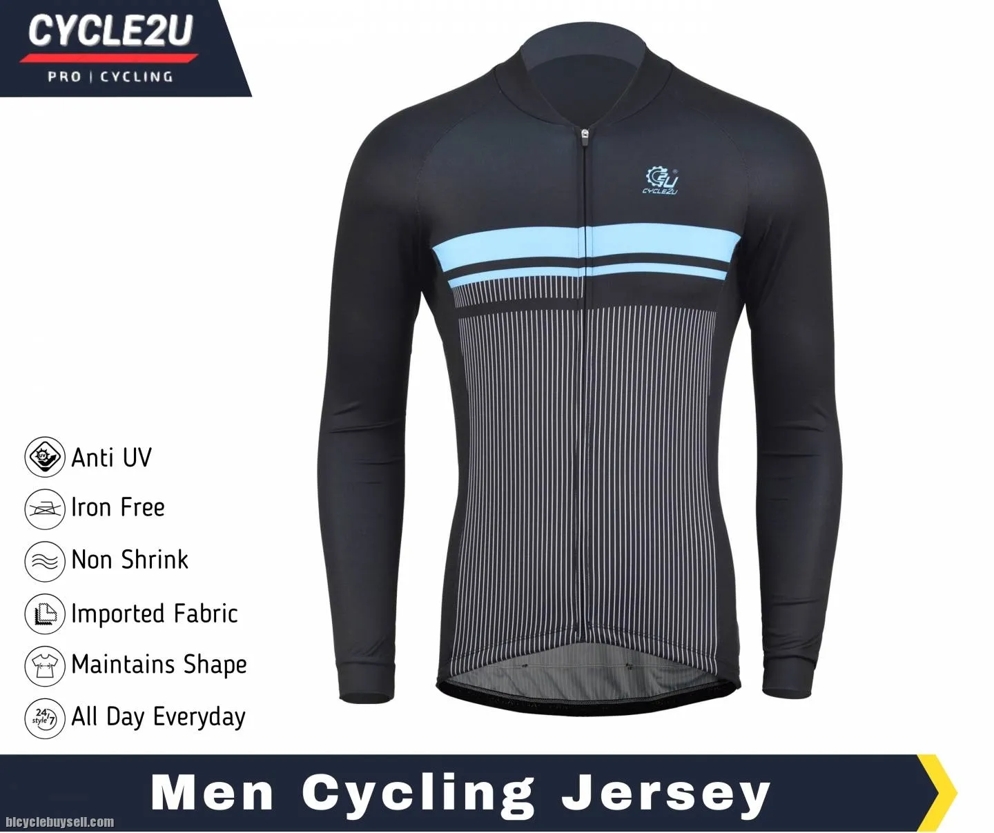 ðŸ”¥Ready StockðŸ”¥CYCLE2U Men Cycling Jersey Men Baju Basikal Cycling Jerseys Bicycle Jersey Cycling Je