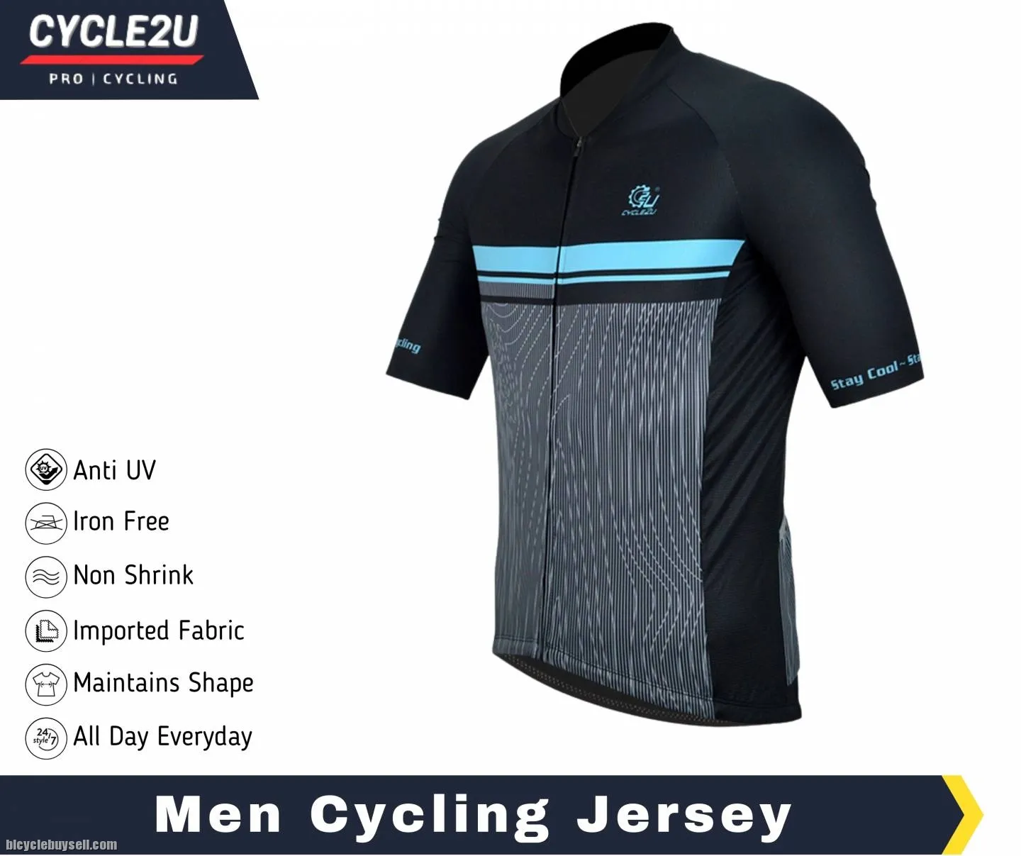 ðŸ”¥Ready StockðŸ”¥CYCLE2U Men Cycling Jersey Men Baju Basikal Cycling Jerseys Bicycle Jersey Cycling Je