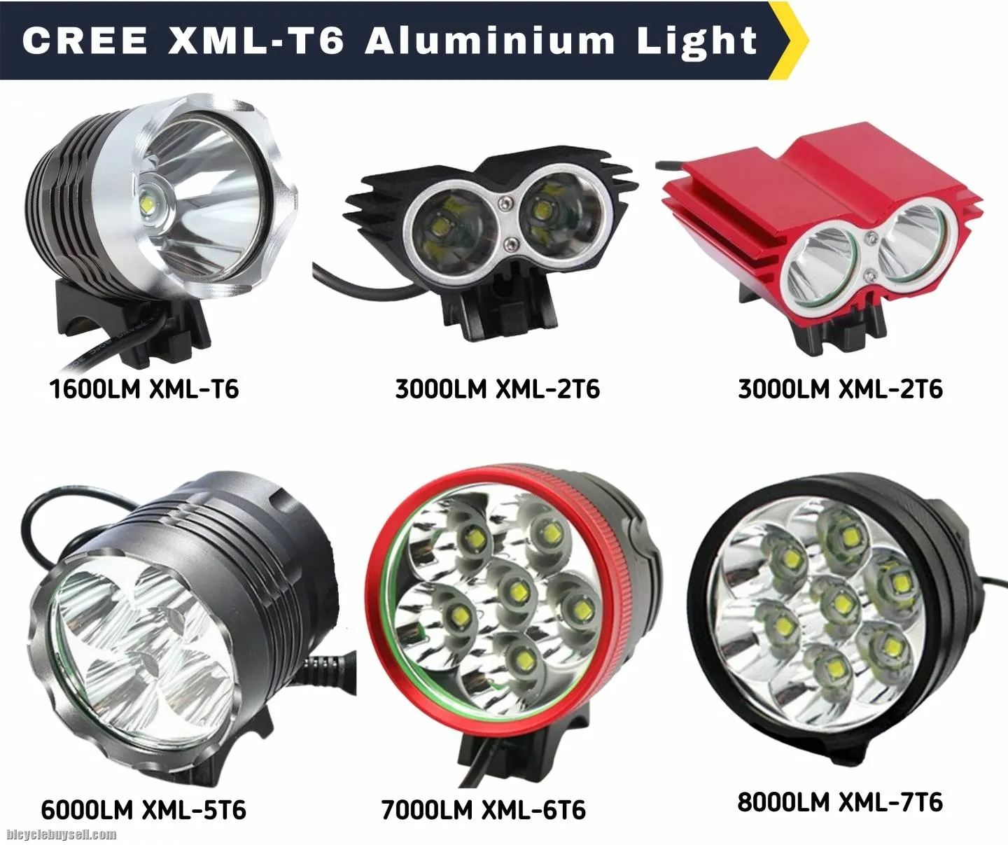 ðŸ”¥Ready StockðŸ”¥ LED Light 8000LM CREE XML-T6 Light Bike Cycling Light Bicycle Front Light Bicycle St