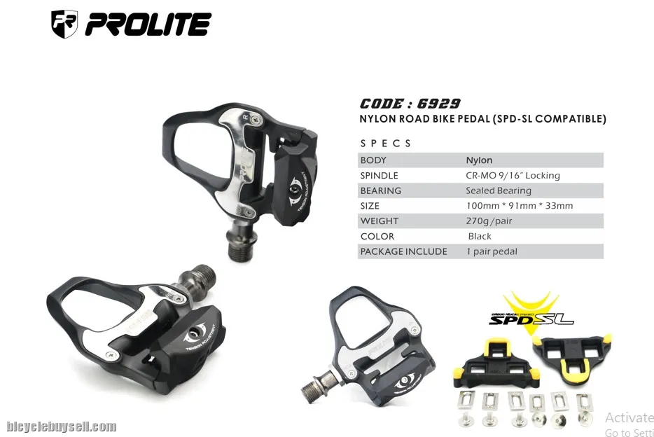 Prolite Roadbike Clipless Pedal Superlight 270g