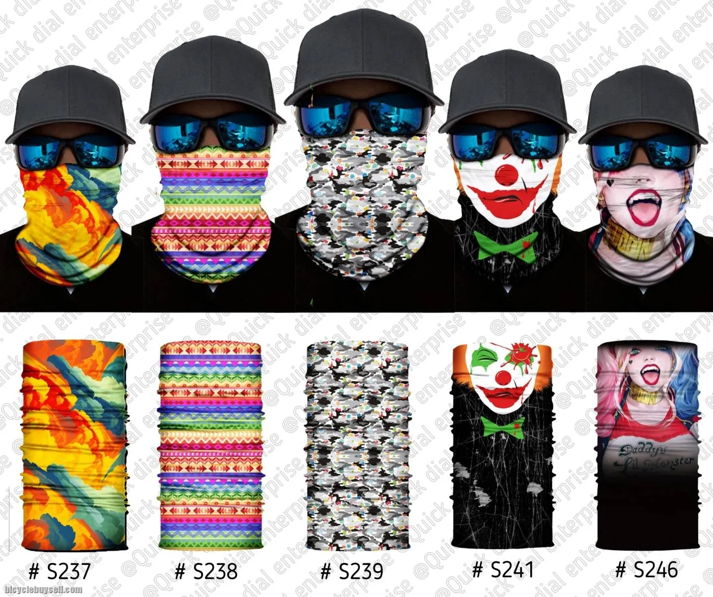 ðŸ”¥Ready StockðŸ”¥Unisex Anti Dust UV Buff Bandana Turban Head Scarf Face Mask Topeng Motorcycle Bicycl