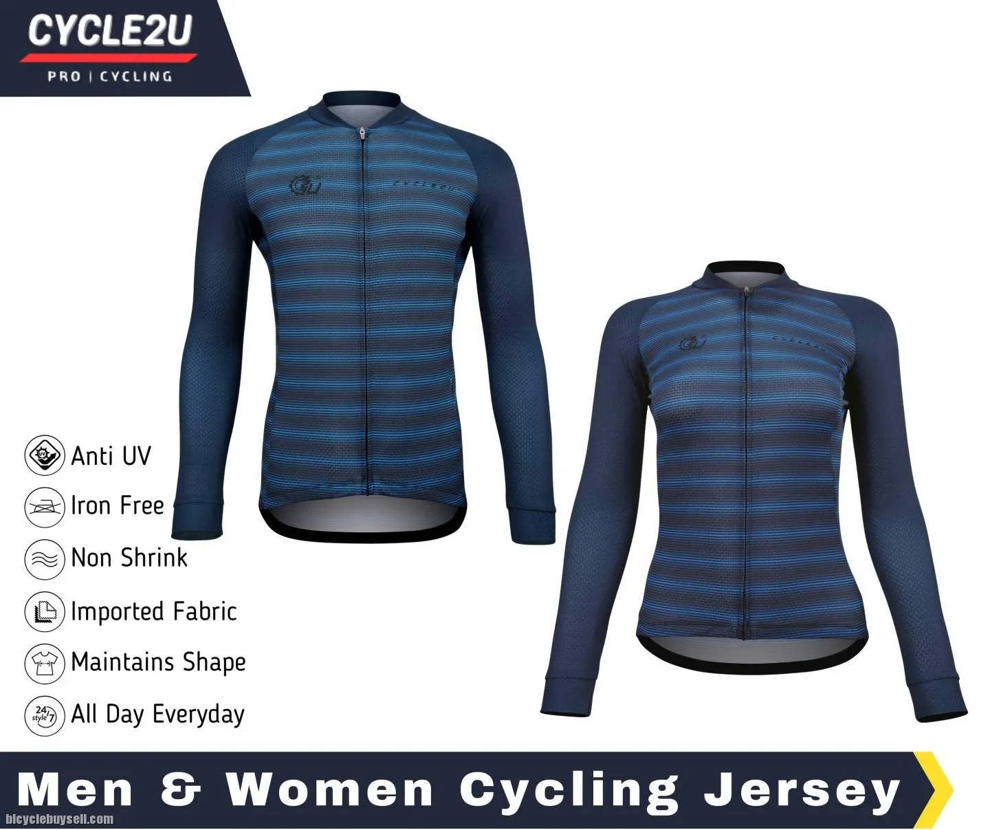 CYCLE2U Professional Men \ Women Long Sleeve Cycling Jersey