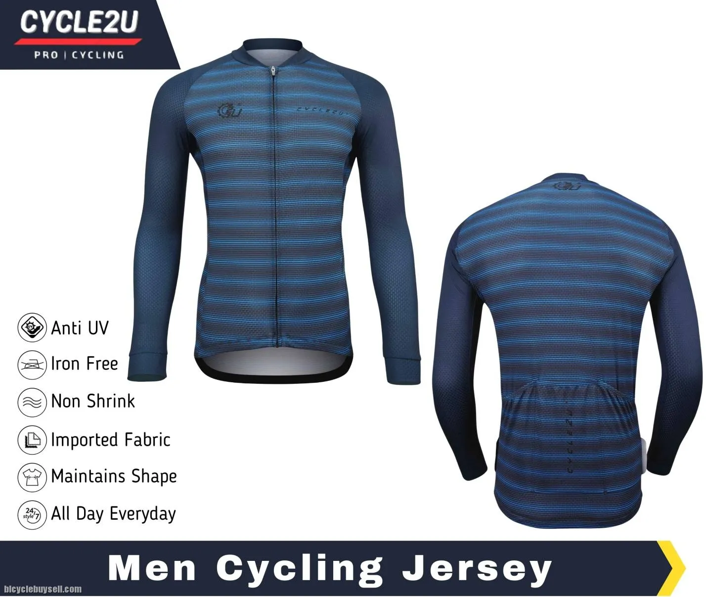 CYCLE2U Professional Men \ Women Long Sleeve Cycling Jersey