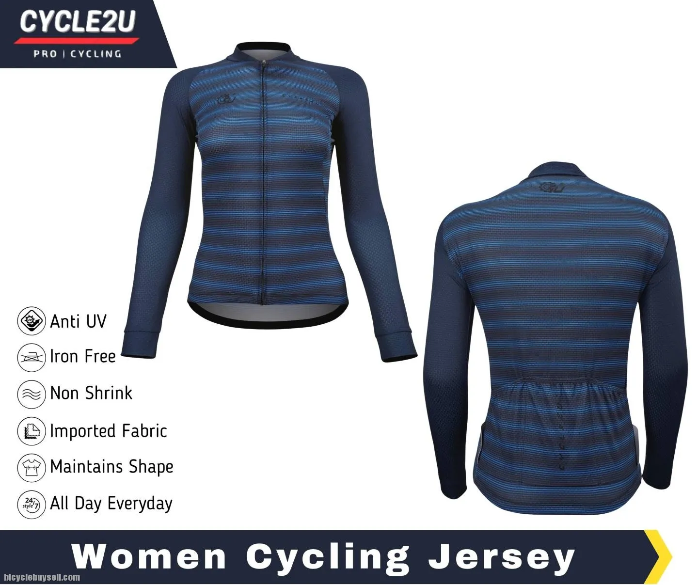 CYCLE2U Professional Men \ Women Long Sleeve Cycling Jersey